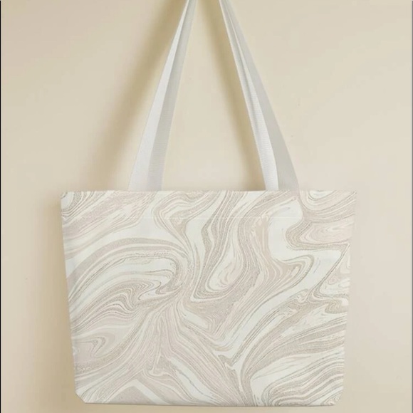 New Boho Swirl Polyester Allover Graphic Shoulder Double Handle Tote Bag - Picture 2 of 10